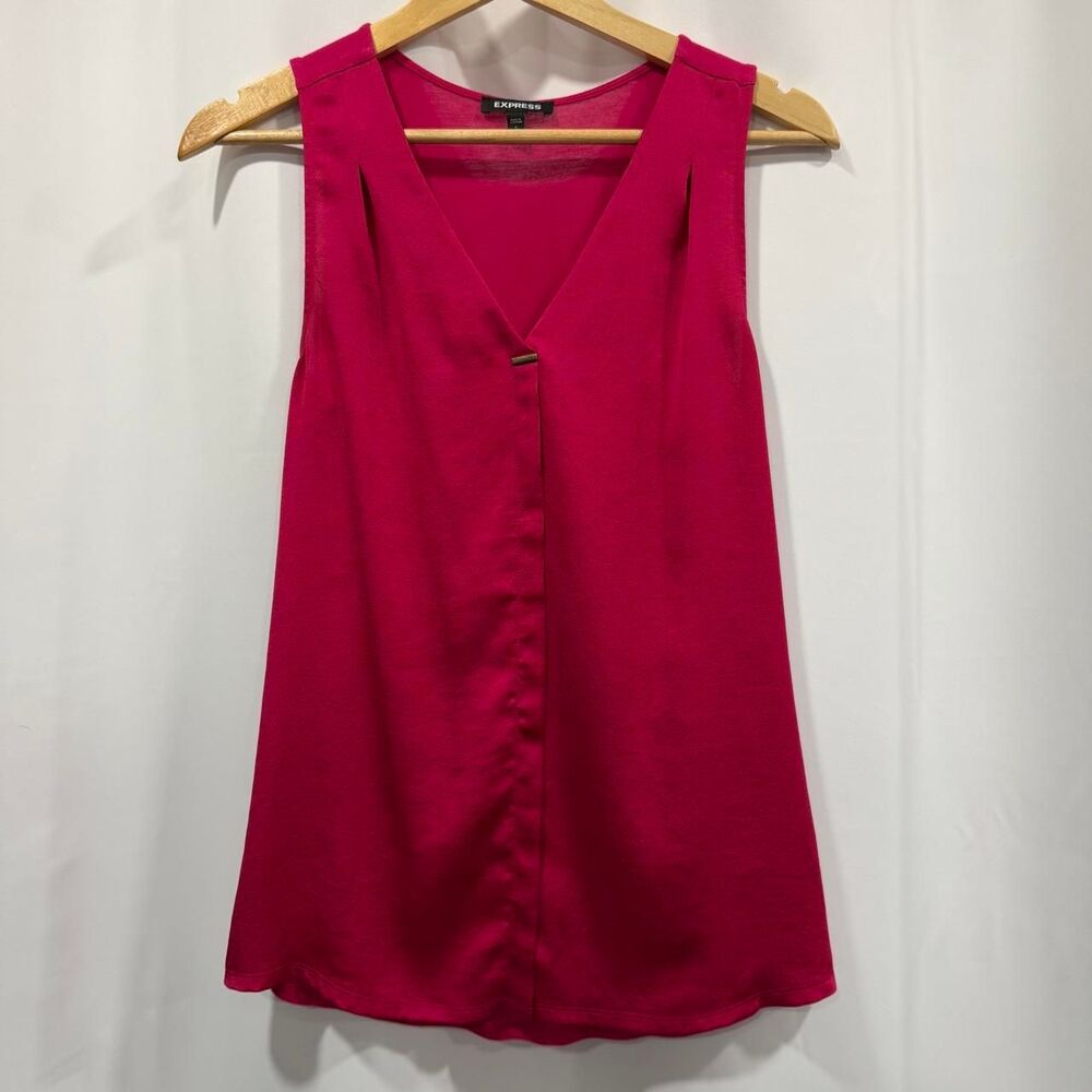 Express Women's Pink and Red Blouse